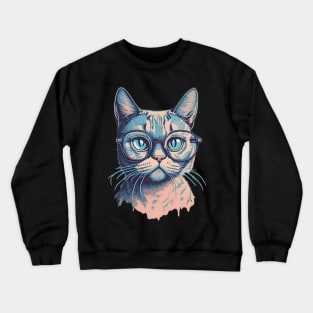 funny cat Crewneck Sweatshirt